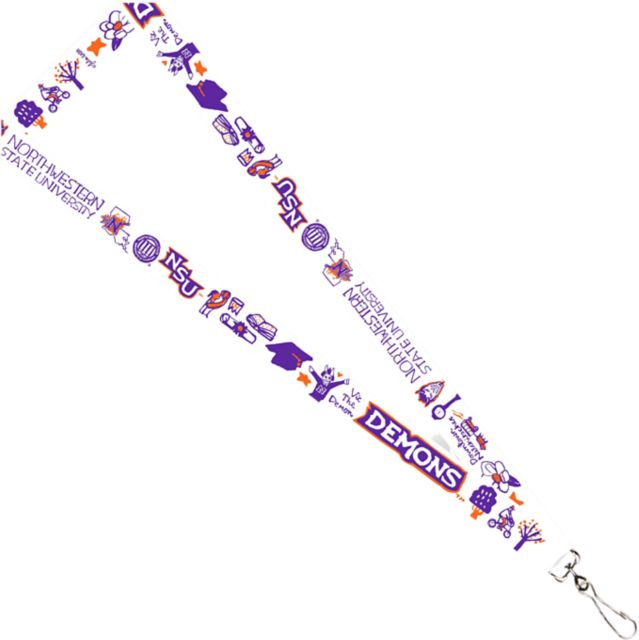 Northwestern State University Julia Gash 3-4'' Satin Lanyard