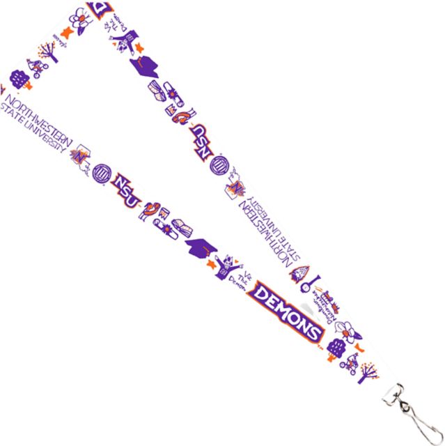 Northwestern State University Julia Gash 3-4'' Satin Lanyard