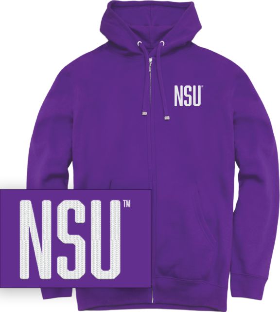 Northwestern State University Chainstitch Full Zip Hooded Sweatshirt