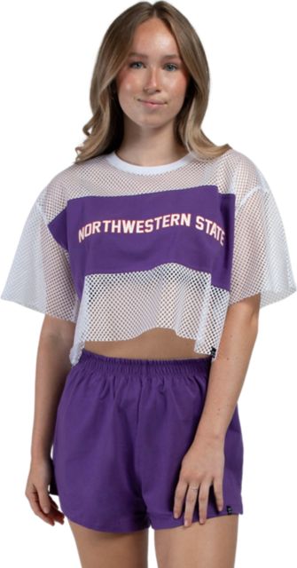 Northwestern State University Women's Mesh Cropped Short Sleeve T-Shirt