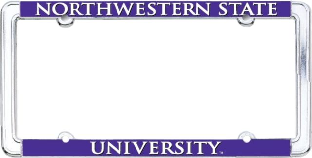 Northwestern State University Thin Dome License Plate Frame