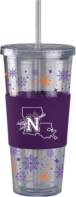 Northwestern State University Straw Snowflake Tumbler