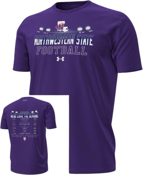 Northwestern State University 2025 Football Schedule Short Sleeve T-Shirt