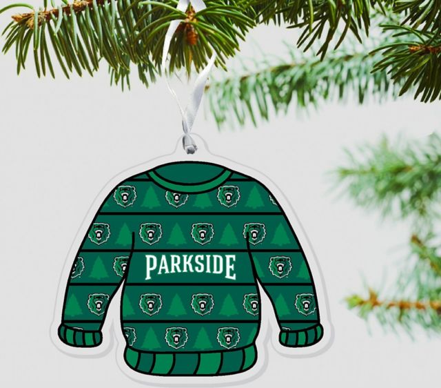 University of Wisconsin - Parkside Ranger Bear 3'' x 4'' Etched Ornament