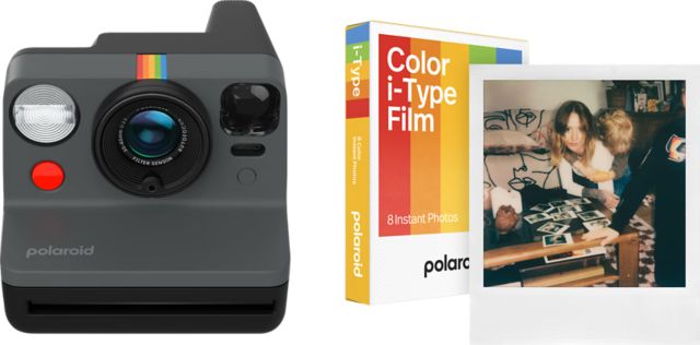 Polaroid Now Generation 3 Instant Camera & Film Bundle, Black - ONLINE ONLY