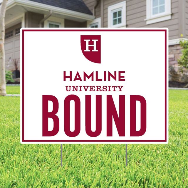 Hamline University Bound 22 x 19 Lawn Sign