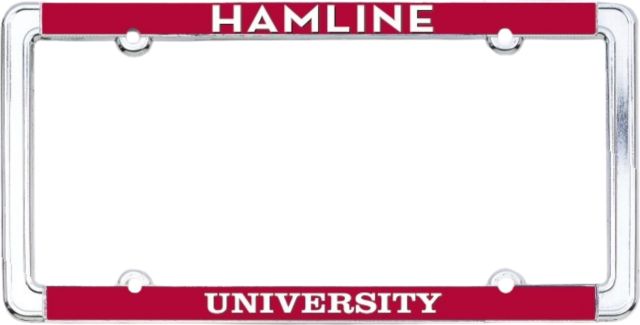Hamline University Thin Dome License Plate Frame