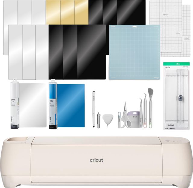 Cricut Explore 4 + Starter Bundle, 24.13x10x12.5in, Seashell - ONLINE ONLY