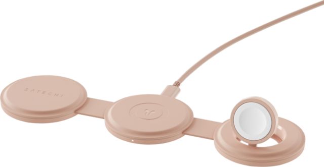 SATECHI ON GO 3 IN 1 WIRELESS CHARGER ROSE - ONLINE ONLY