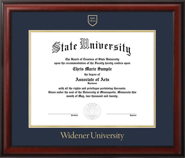 Widener University  11 in. x 14 in. Diploma Frame