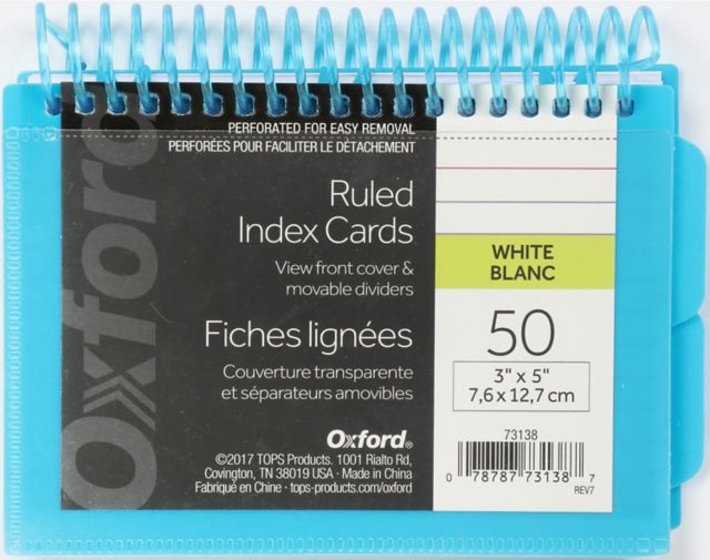 Mead Index Cards Ruled White 4x6