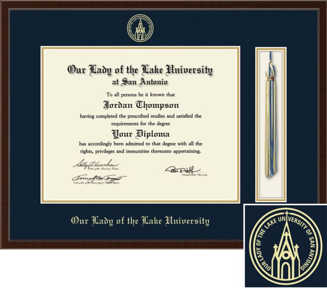 Church Hill Classics Tassel Diploma Frame. Bachelors, Masters, PhD. - ONLINE ONLY