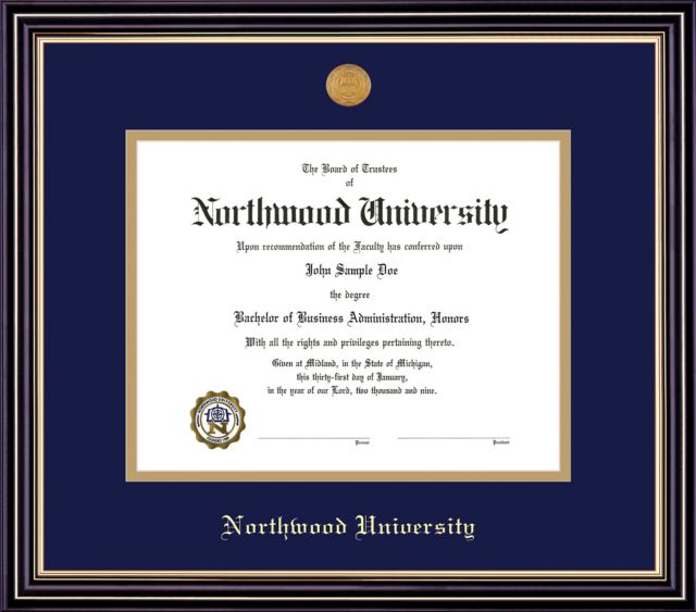 Northwood University 8.5'' x 11'' Prestige Diploma Frame