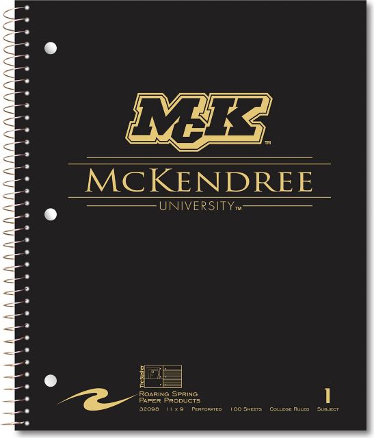 McKendree University Bearcats 100 Sheet Notebook
