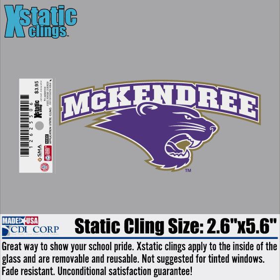 McKendree University Bearcats Cling Decal