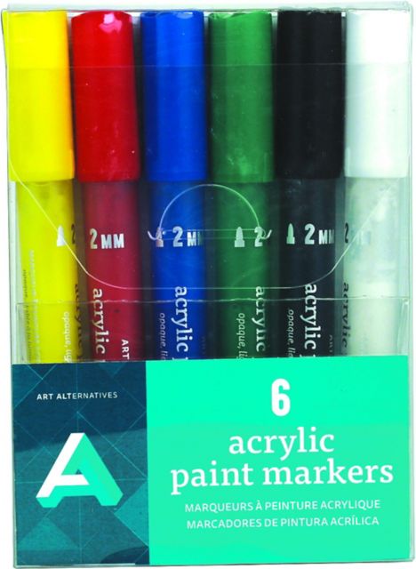 Acrylic Marker 2MM 6 Pack