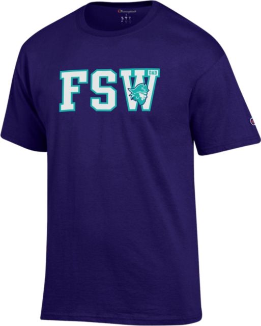 Florida Southwestern State Youth T Shirt FSW Buccaneers Baseball | Follett on Demand | Purple | Youth Medium