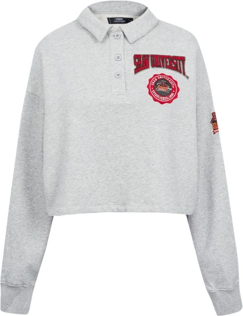 Shaw University Crest Women's Crop Polo