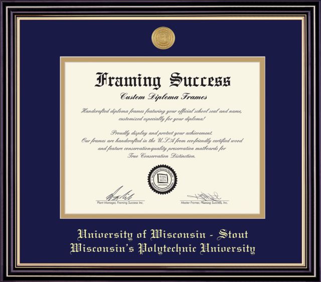 University of Wisconsin - Stout 8'' x 10'' Prestige Diploma Frame