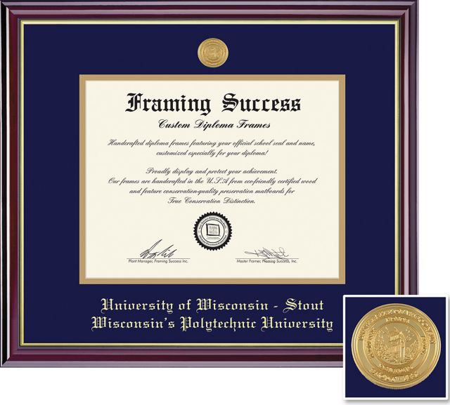 University of Wisconsin - Stout 11'' x 14'' Windsor Diploma Frame