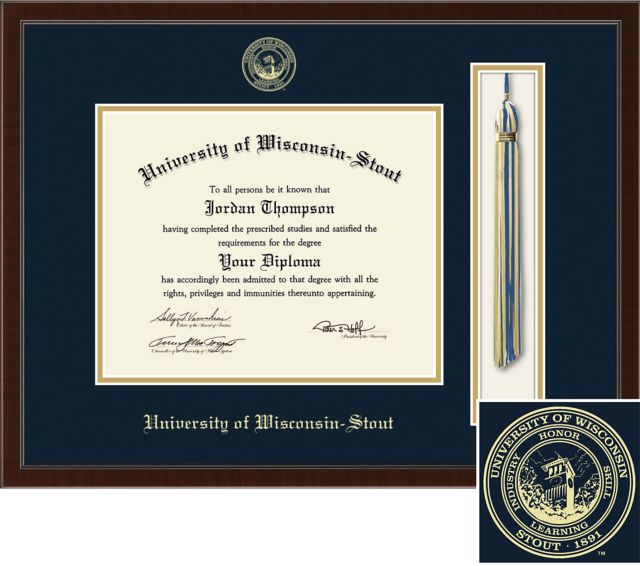 Church Hill Classics Tassel Diploma Frame. Bachelors, Masters. - ONLINE ONLY