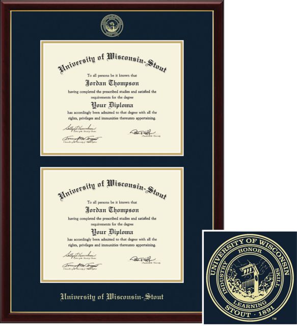 Church Hill Classics Double Document, 8x10, Bachelors, Masters, Diploma Frame - ONLINE ONLY