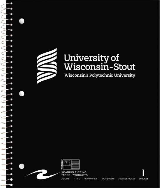 University of Wisconsin - Stout Notebook 100-Sheet