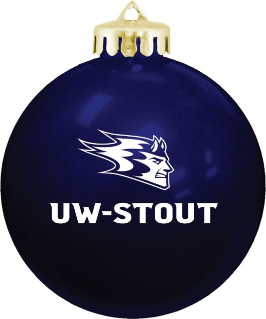 University of Wisconsin - Stout Blue Devils Round Shatterproof Ornament