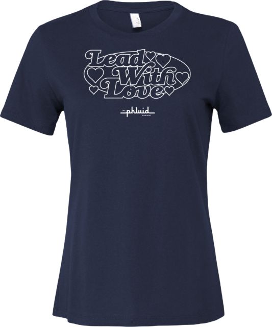 University of Wisconsin - Stout Bella + Canvas Womens Relaxed Cotton T-Shirt Lead With Love - ONLINE ONLY