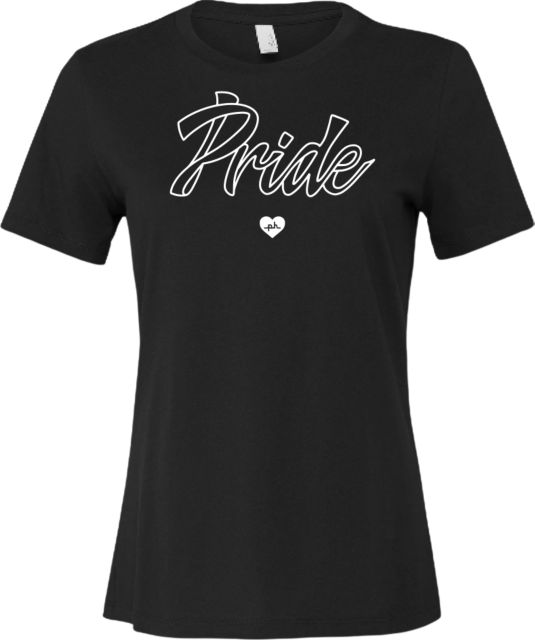 University of Wisconsin - Stout Bella + Canvas Womens Relaxed Cotton T-Shirt Pride Script - ONLINE ONLY