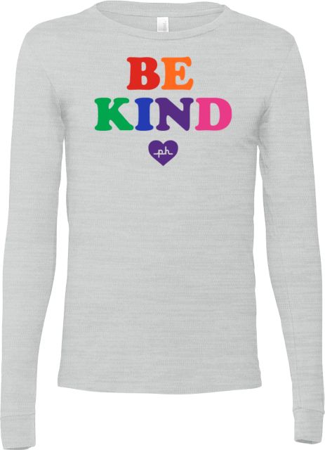 University of Wisconsin - Stout Bella + Canvas Ash Jersey Cotton Long Sleeve T-Shirt Be Kind - ONLINE ONLY