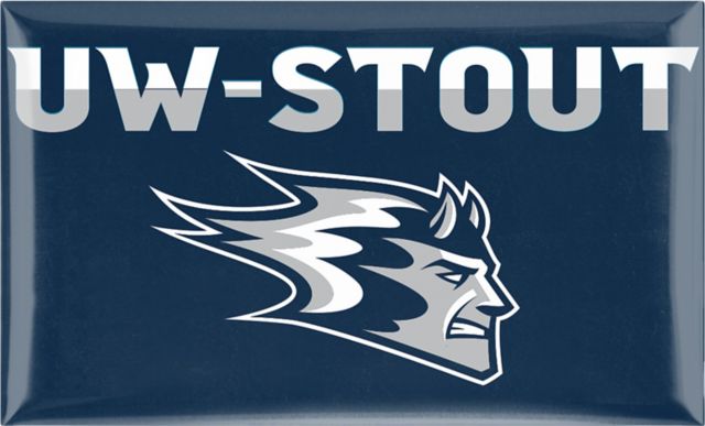 University of Wisconsin - Stout 2.2 x 3.6 Domed Magnet