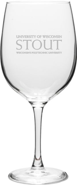 University of Wisconsin - Stout 19 oz. Wine Glass