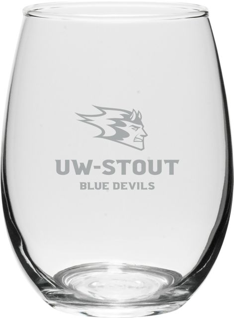 University of Wisconsin - Stout 15 oz. Wine Glass