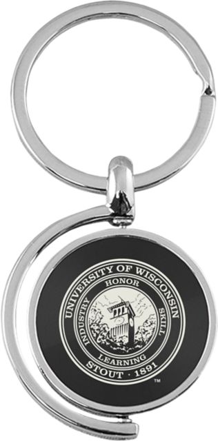 University of Wisconsin - Stout Spinner Key Tag