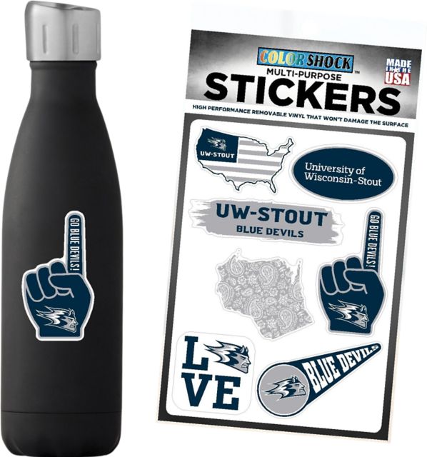 University of Wisconsin - Stout 7.5'' x 7.5'' Sticker Sheet