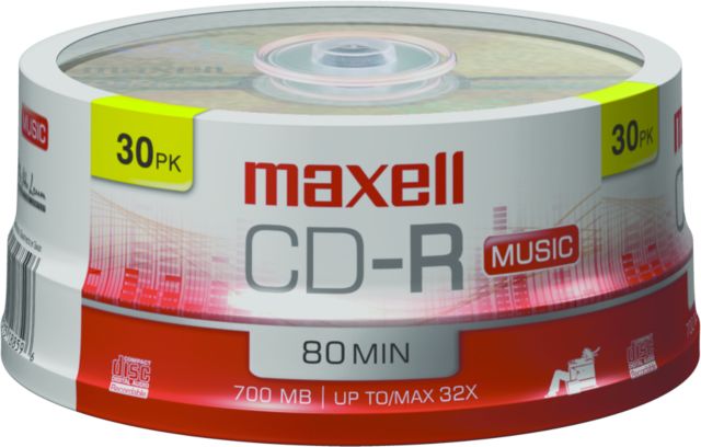 MAXELL CDR 30PK 700MB 80 MIN