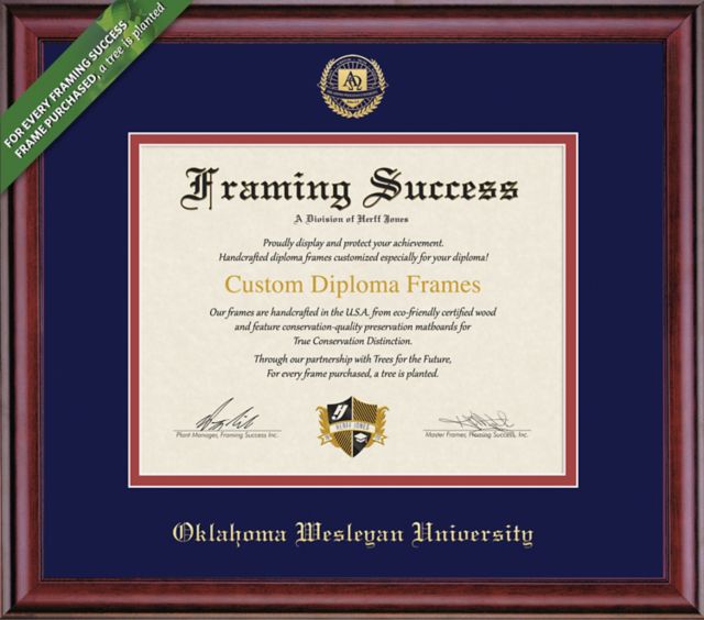 Oklahoma Wesleyan University 8.5'' x 11'' Classic Diploma Frame