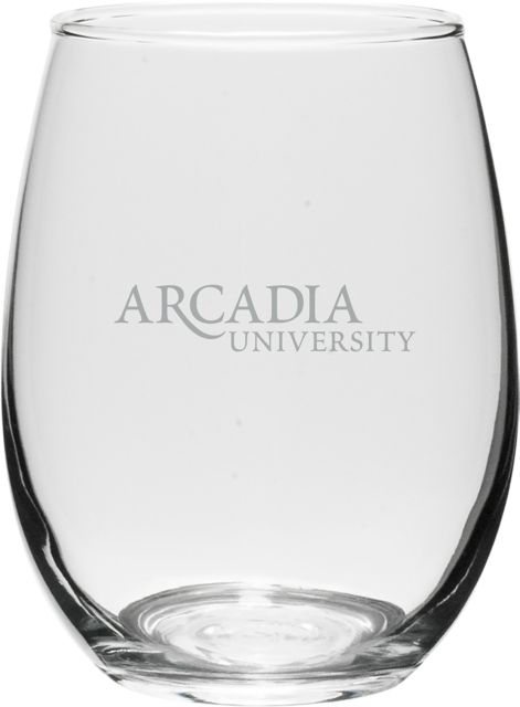 Arcadia University Bookstore 15 oz. Wine Glass