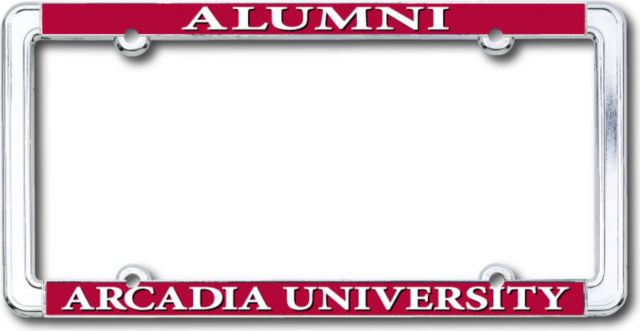 Arcadia University Bookstore Alumni Thin Dome License Plate Frame