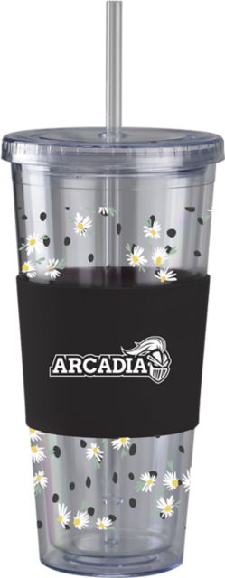Arcadia University Bookstore Scarlet Knights Acrylic Tumbler with Straw