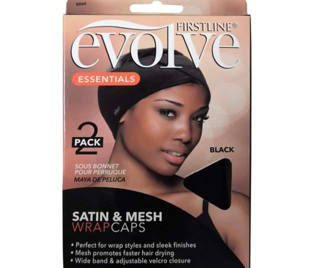 Evolve Satin Mesh Wrap Cap 2 ct