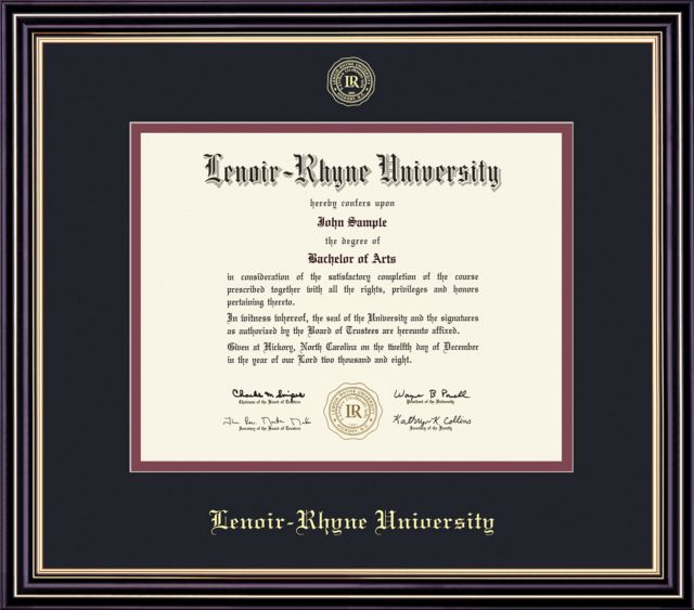 Lenoir-Rhyne University 8.5'' x 11'' Prestige Diploma Frame