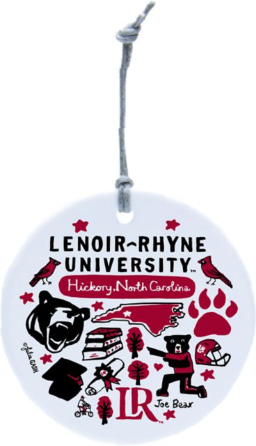 Lenoir-Rhyne University Ceramic Circle Ornament