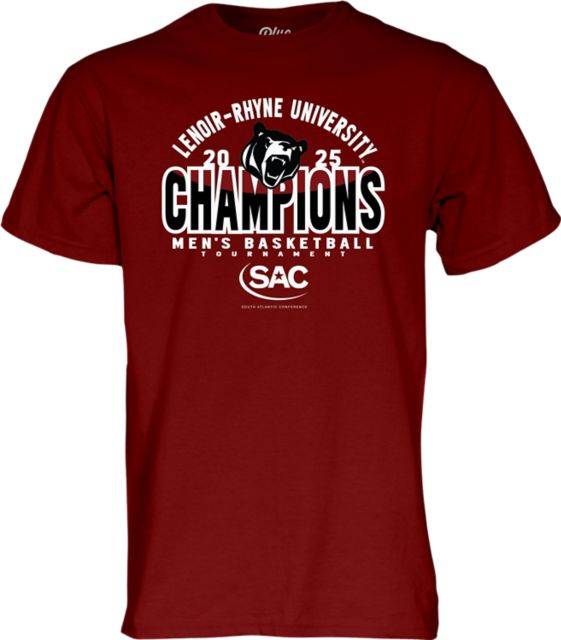 Lenoir-Rhyne University Men's Basketball 2025 SAC Tournament Champions Short Sleeve T-Shirt