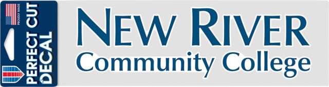 New River Community College Muskies 3 x 10 Perfect Cut Decal