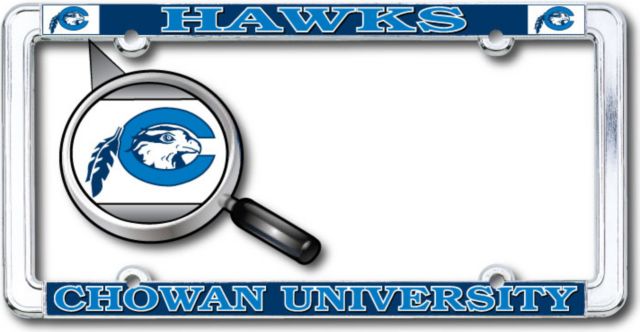 Chowan University Thin Dome License Plate Frame