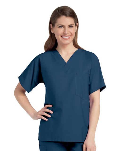 UNISEX SCRUB TOP NAVY S