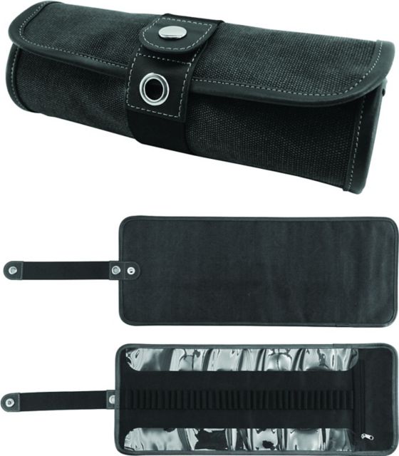 CANVAS PENCIL ROLL UP CASE BLACK 36 CAPACITY