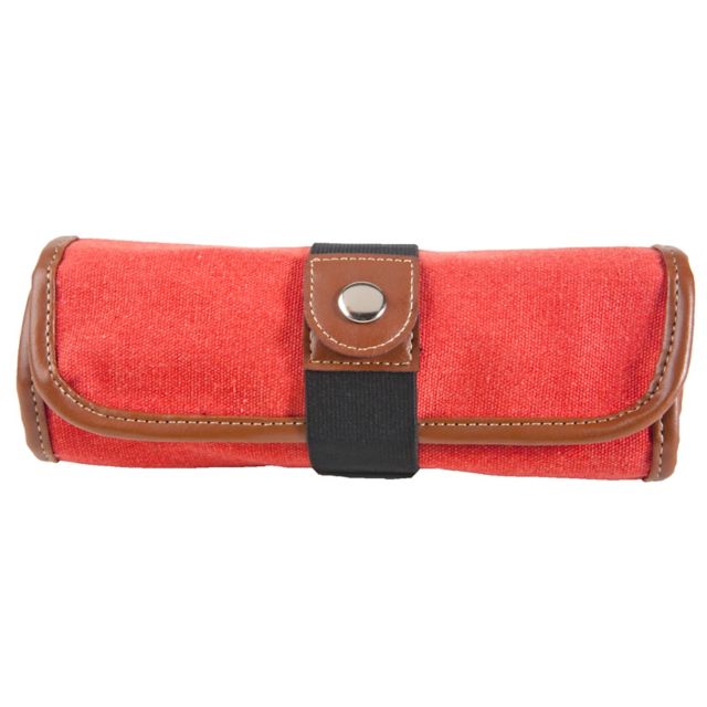 CANVAS PENCIL ROLL UP CASE ROSE 36 CAPACITY